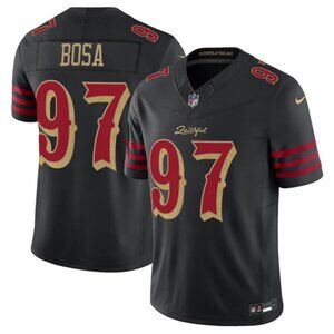 Nick Bosa Black Jersey Vapor Stitched Choose for Mens Youths